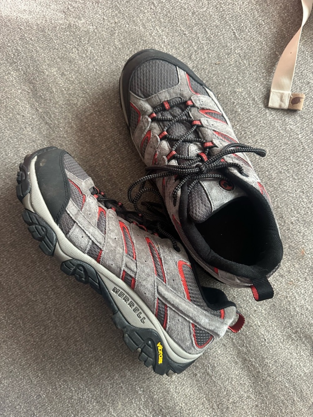 Merrell Men's Gray and Red Trail Running/Hiking Shoes